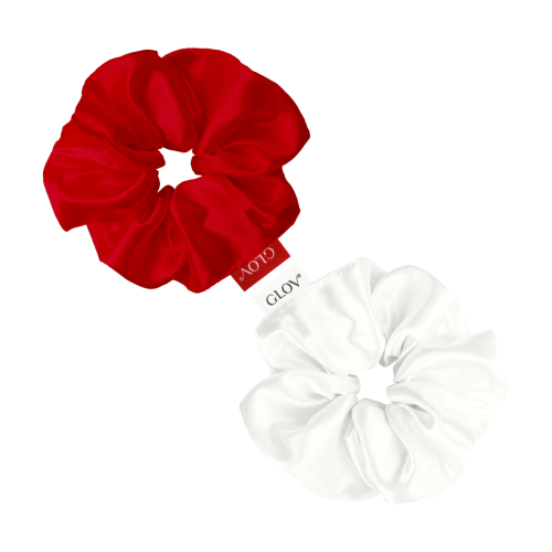 GLOV - Confezione da 2 elastici Satin Scrunchies taglia M