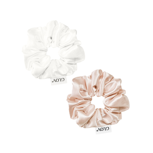 GLOV - Confezione da 2 elastici Satin Scrunchies taglia S