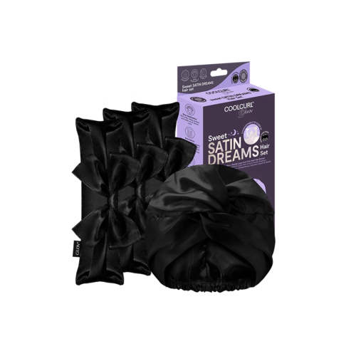 GLOV - Set di bigodini arricciacapelli termoriscaldanti + cuffia protettiva in raso Sweet Satin Dreams