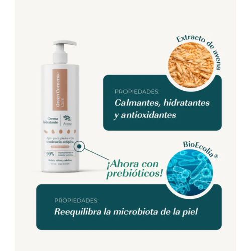 Green Cornerss - Crema corpo idratante all'avena - Pelle atopica