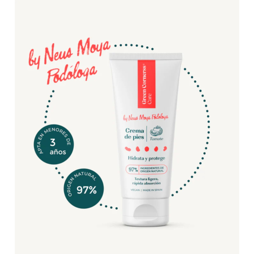 Green Cornerss - Crema idratante per i piedi al pomodoro