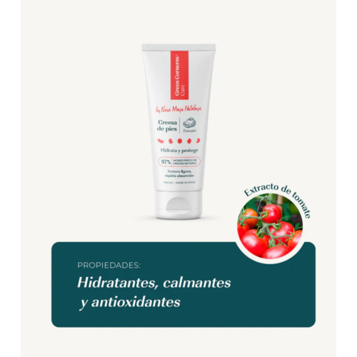 Green Cornerss - Crema idratante per i piedi al pomodoro