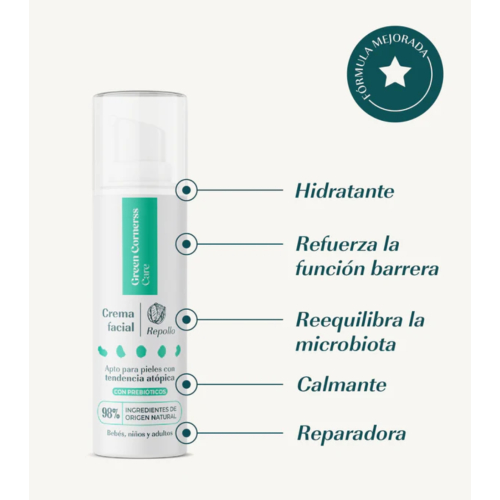 Green Cornerss - Crema viso idratante al cavolo - Pelle atopica