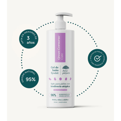 Green Cornerss - Gel da bagno al riso viola - Pelle atopica