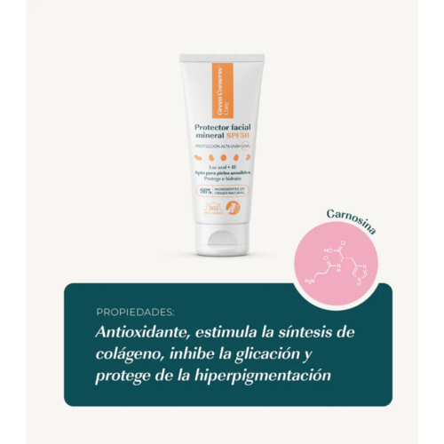 Green Cornerss - Protezione solare minerale per il viso con tinta SPF 50 - Pelle sensibile