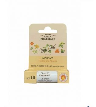 Green Pharmacy - Balsamo labbra con SPF10 - Miele e vaniglia