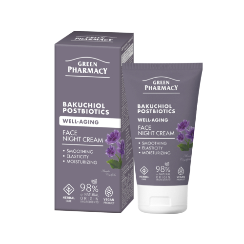Green Pharmacy - Crema viso anti-età da notte - Backuchiol + Postbiotics