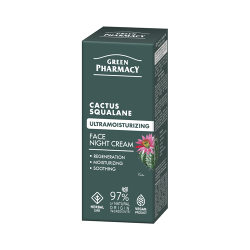 Green Pharmacy - Crema viso notte ultra idratante - Cactus + Squalane