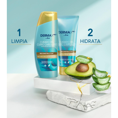 H&S - *Derma x Pro* - Shampoo antiforfora idratante e ricostruttivo - Cute secca, molto secca