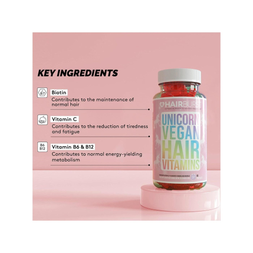 Hairburst - Vitamine vegane masticabili per capelli Unicorn