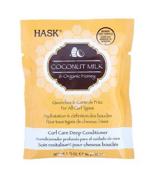 Hask - Balsamo Riparatore profondo per i capelli ricci - Coconut Milk & Organic Honey