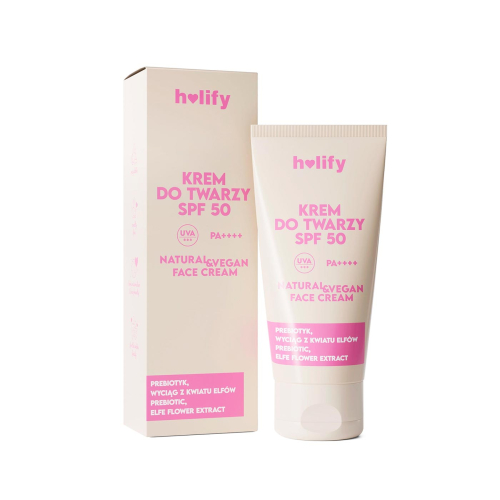 Holify - Crema solare viso con prebiotici SPF50 PA++++