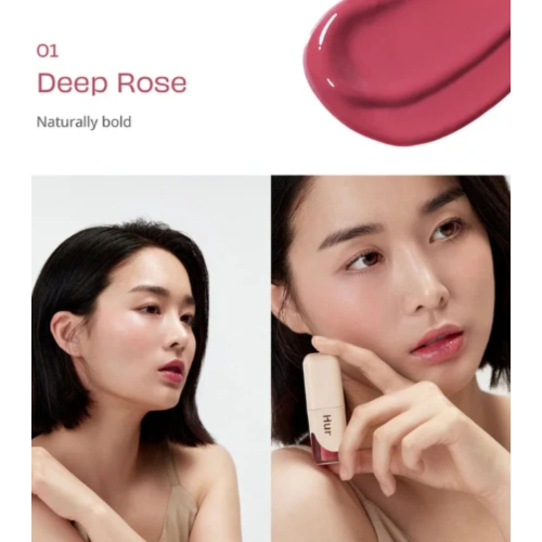 House of HUR - Tinta labbra Glowy Ampoule Tint - 01: Deep Rose