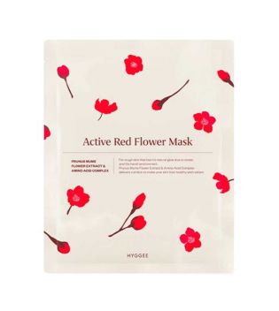 Hyggee - Maschera viso in cellulosa con estratto di prugna Active Red Flower