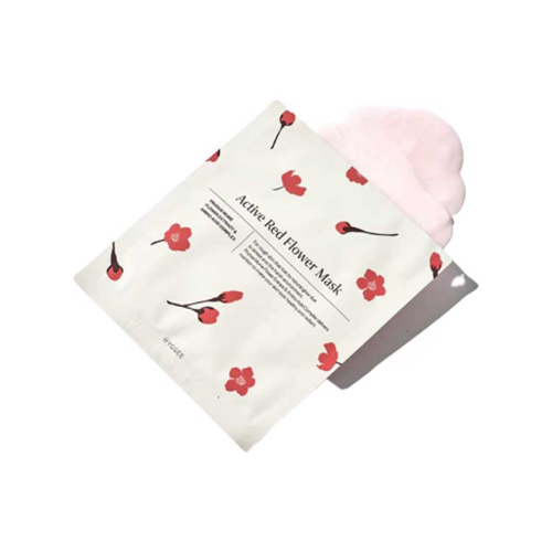 Hyggee - Maschera viso in cellulosa con estratto di prugna Active Red Flower