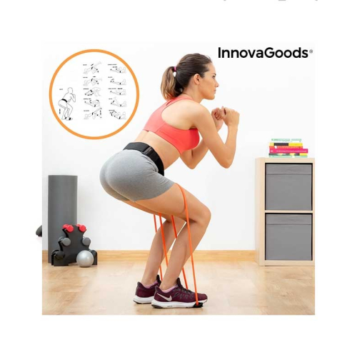 InnovaGoods - Cintura con bande di resistenza per glutei Bootrainer
