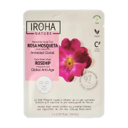 Iroha Nature - Maschera facciale in tessuto antietà globale - Rosa canina