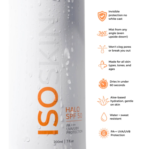 ISOCLEAN - *ISOSKIN* - Crema solare spray Halo FPS 50 PA+++ UVA/UBV
