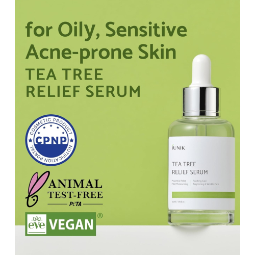 iUNIK - Siero viso Tea Tree Relief - Pelle acneica