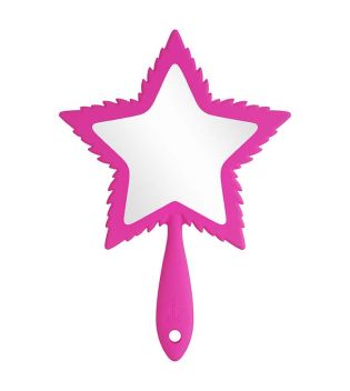 Jeffree Star Cosmetics - *Pink Religion* - Specchio a mano - Hot Pink Soft Touch Leaf