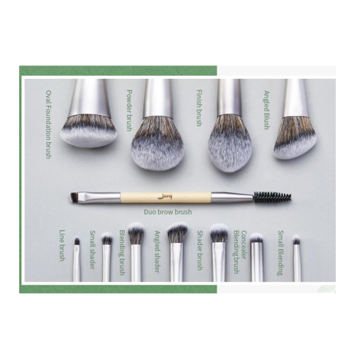 Jessup Beauty - *Eco-Friendly Makeup* - Set di pennelli da 12 pezzi - T327: Burlywood