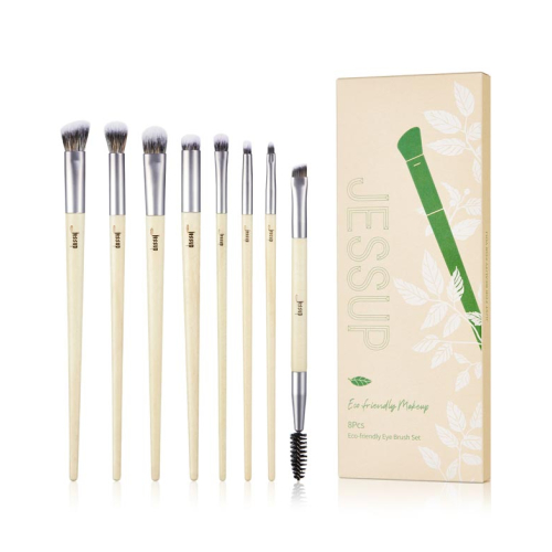 Jessup Beauty - *Eco-Friendly Makeup* - Set di pennelli da 8 pezzi - T328: Burlywood