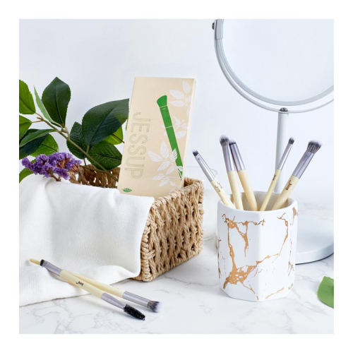 Jessup Beauty - *Eco-Friendly Makeup* - Set di pennelli da 8 pezzi - T328: Burlywood