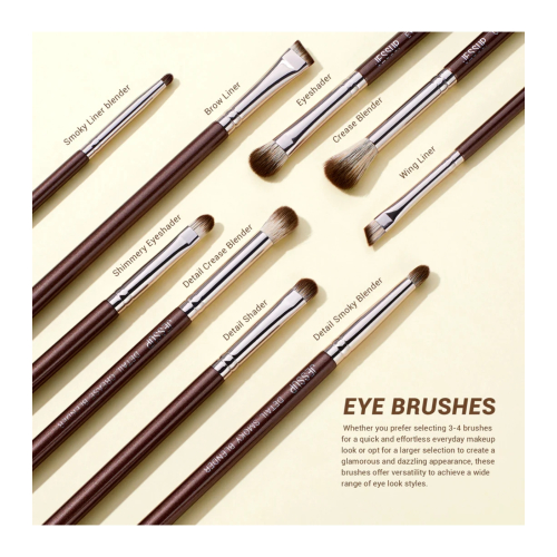 Jessup Beauty - *Makeup Essentials in a Box* - Set da 15 pennelli - Shimmer Brown