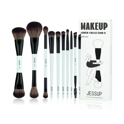 Jessup Beauty - *Makeup Lover Collection V* - Set di 10 pennelli - Bright Cyan