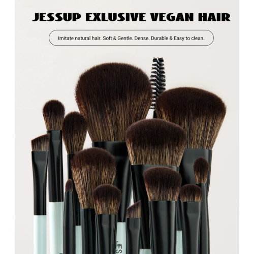 Jessup Beauty - *Makeup Lover Collection V* - Set di 10 pennelli - Bright Cyan