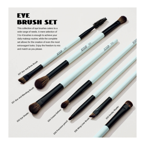 Jessup Beauty - *Makeup Lover Collection V* - Set di 10 pennelli - Bright Cyan