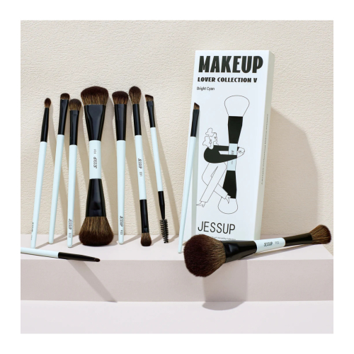 Jessup Beauty - *Makeup Lover Collection V* - Set di 10 pennelli - Bright Cyan