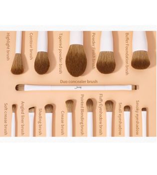 Jessup Beauty - *Makeup Lover Collection* - Set di pennelli 14 pezzi - T329: Light Gray