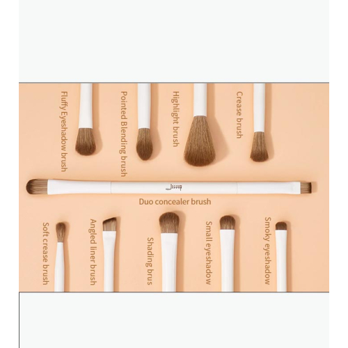 Jessup Beauty - *Makeup Lover Collection* - Set di pennelli da 10 pezzi - T330: Light Gray