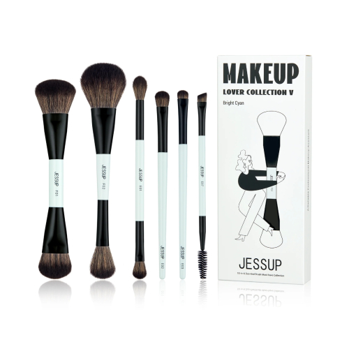 Jessup Beauty - *Makeup Lover Collection V* - Set di 6 pennelli - Bright Cyan