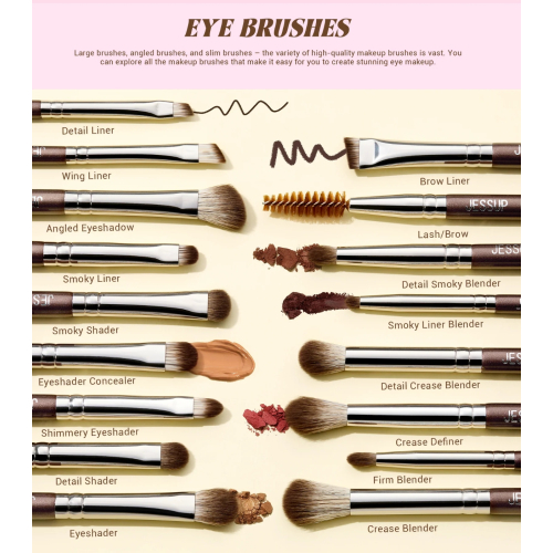 Jessup Beauty - *Master Collection* - Set di 25 pennelli - Shimmer Brown