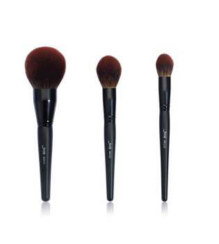 Jessup Beauty - Set di 3 pennelli Black Shimmer Collection - T274: Makeup Lover (Phantom Black)