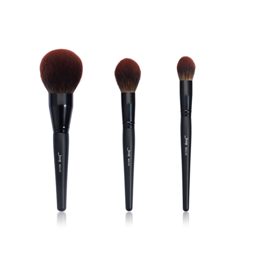 Jessup Beauty - Set di 3 pennelli Black Shimmer Collection - T274: Makeup Lover (Phantom Black)
