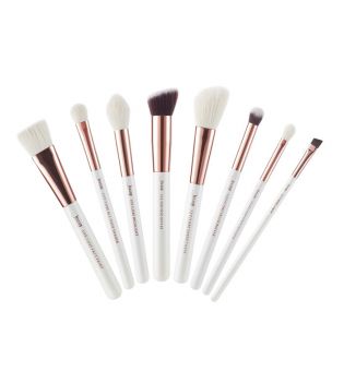 Jessup Beauty - Set di 8 pennelli - T219: White/Rose Gold