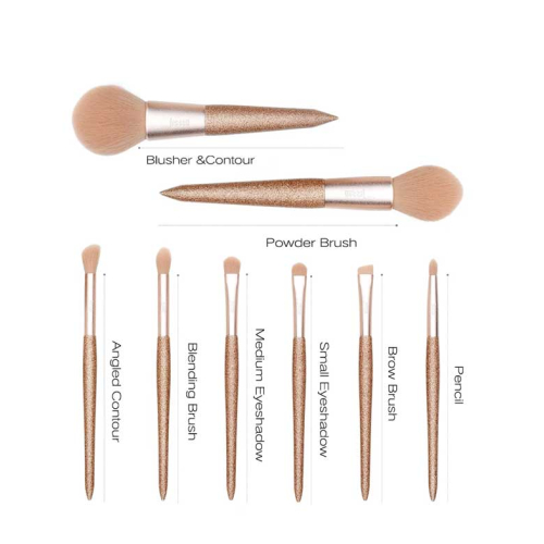 Jessup Beauty - Set di pennelli 8 pezzi - T266: Shining Party Golden