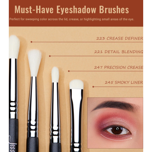 Jessup Beauty - Set di pennelli PRO 11pcs - T340: Black/Silver