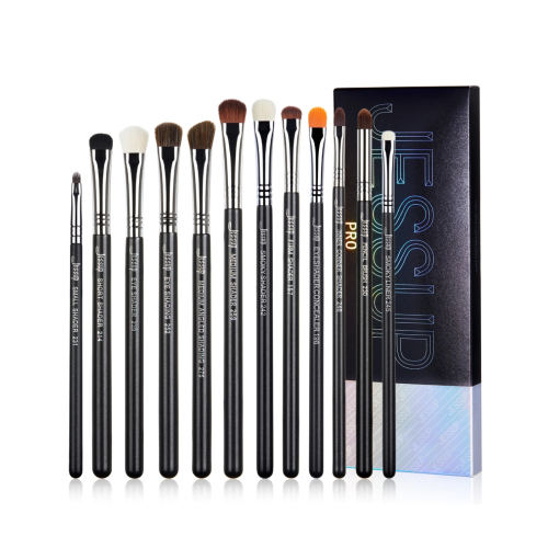 Jessup Beauty - Set di pennelli PRO 12pcs - T339: Black/Silver