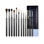 Jessup Beauty - Set di pennelli PRO 13 pezzi - T338: Black/Silver