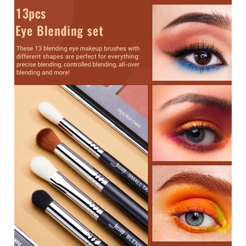 Jessup Beauty - Set di pennelli PRO 13 pezzi - T338: Black/Silver