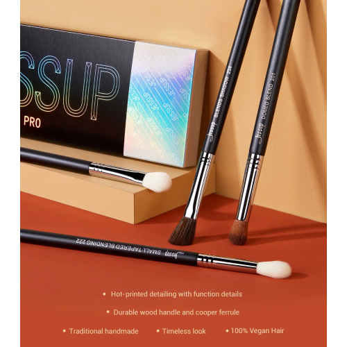 Jessup Beauty - Set di pennelli PRO 13 pezzi - T338: Black/Silver