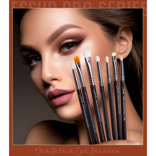 Jessup Beauty - Set di pennelli PRO 7pcs - T334: Black/Silver