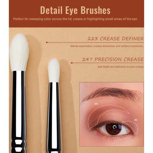 Jessup Beauty - Set di pennelli PRO 7pcs - T334: Black/Silver