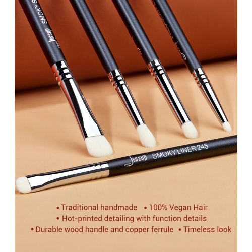 Jessup Beauty - Set di pennelli PRO 7pcs - T334: Black/Silver