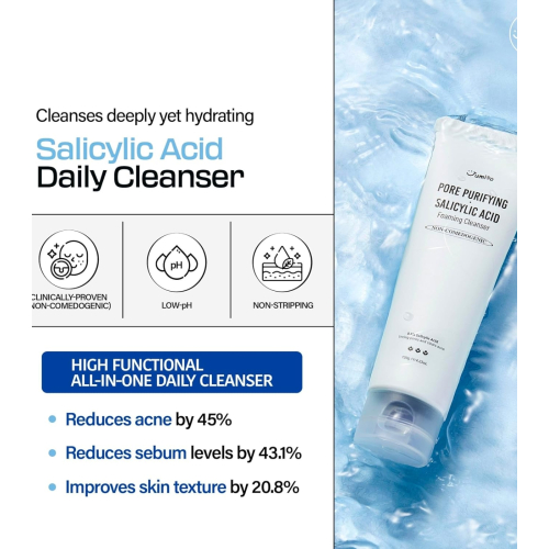 Jumiso - Detergente viso all'acido salicilico purificante per i pori