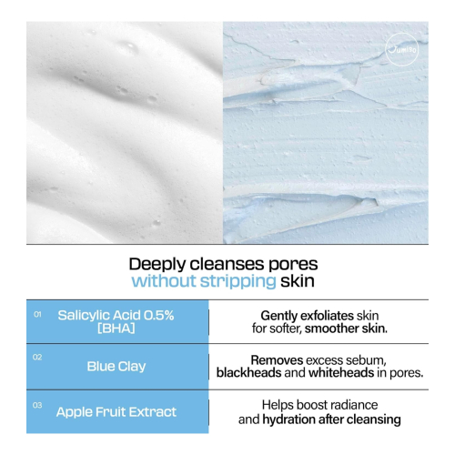 Jumiso - Detergente viso all'acido salicilico purificante per i pori